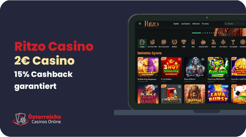 mit 2 Euro im Ritzo Casino zu spielen Es ist möglich, mit 2 Euro im Ritzo Casino zu spielen, das bereits in Österreich verfügbar ist