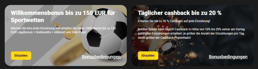 Promotionsgebote Promotionsgebote in BetiBet Casino Online