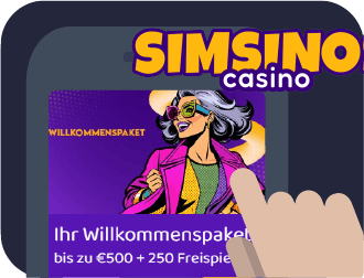 Online Casino Boni ohne Umsatzbedingungen bei Simsinos Simsinos wagerfreier Casino Bonus von 500€ plus 250 Freispiele - Spielen ohne Umsatzbedingungen für Österreicher