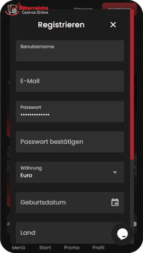 Registrierungsprozess auf der Casino Stars-Website Registrierungsprozess auf der Casino Stars-Website