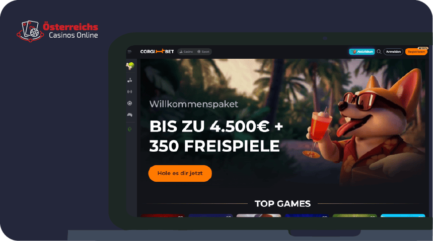 Die Lobby des österreichischen Casinos Corgi Bet – eine Kombination aus Eleganz und Modernität