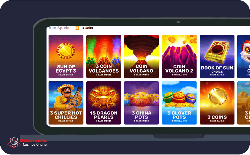 Eine eingehendere Analyse der Spielautomaten von 3 Oaks Gaming in Österreich