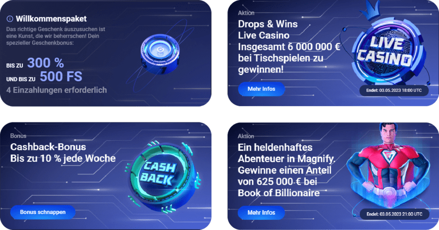 Promotionsgebote Promotionsgebote in Legzo Casino Online