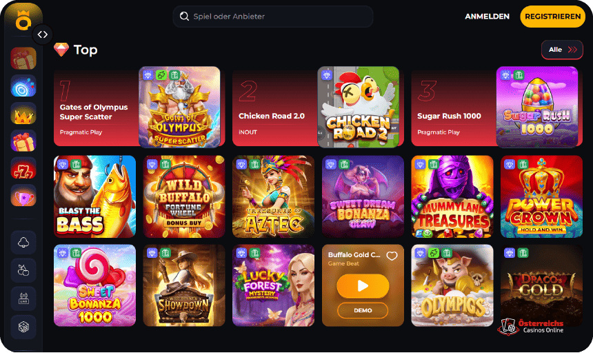 Spielautomaten, Tischspiele – mehr als 11.000 Titel Spielautomaten, Tischspiele – mehr als 11.000 Titel für Echtgeldspiele im Casino Oro GG Austria