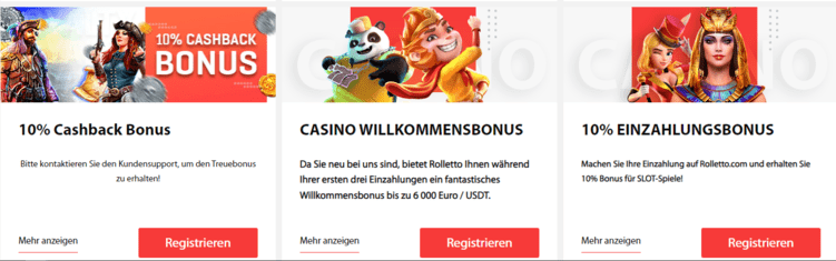 Promotionsgebote Promotionsgebote in Roletto Online Casino 2025