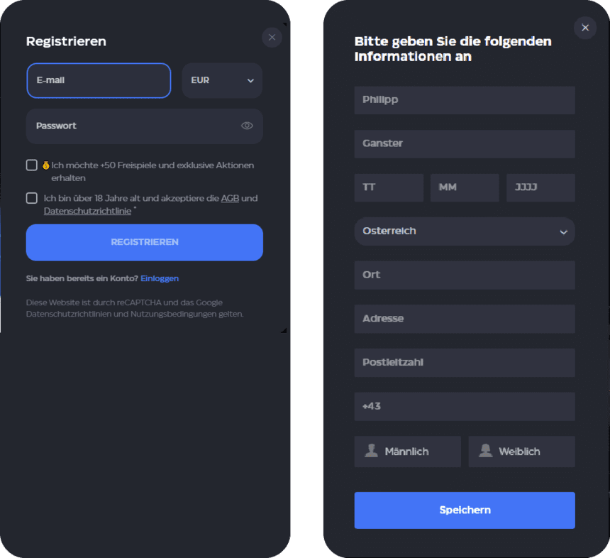 Registrierungsprozess Registrierung bei SkyCrown für Spieler aus Österreich 2025