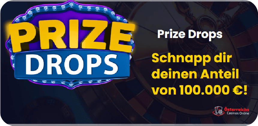 Willkommenspaket 1.450 € + Sofortbonusrunde + 225 Freispiele für Spieler aus Österreich