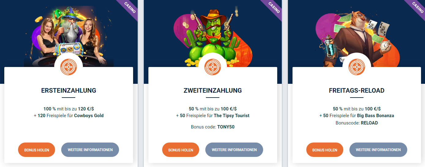 Promotionsgebote Promotionsgebote in TonyBet Online Casino 2025