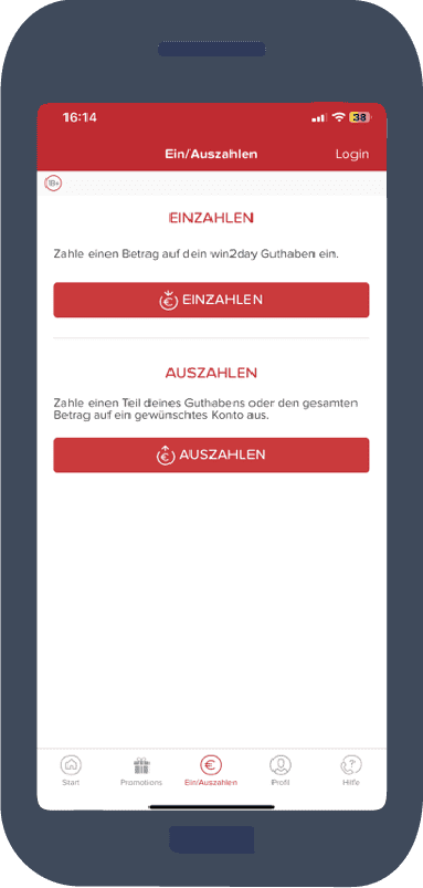 Schnelle und sichere Ein- und Auszahlungen mit der App – verwalten Sie Ihr Guthaben jederzeit unterwegs Schnelle und sichere Ein- und Auszahlungen mit der App – verwalten Sie Ihr Guthaben jederzeit unterwegs