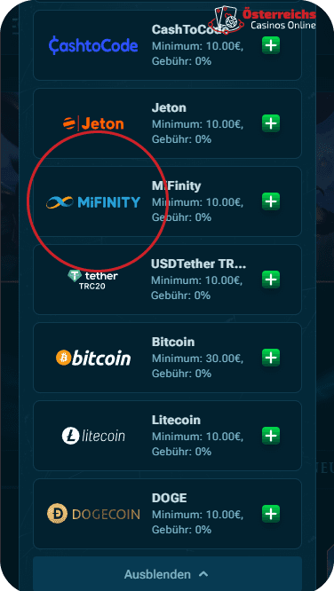 Mi Finity im Casino Slotuna AT Mi Finity im Casino Slotuna AT
