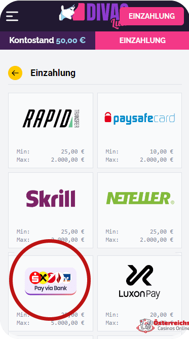 Revolut Zahlung bei Divasluck Revolut Zahlung bei Divasluck